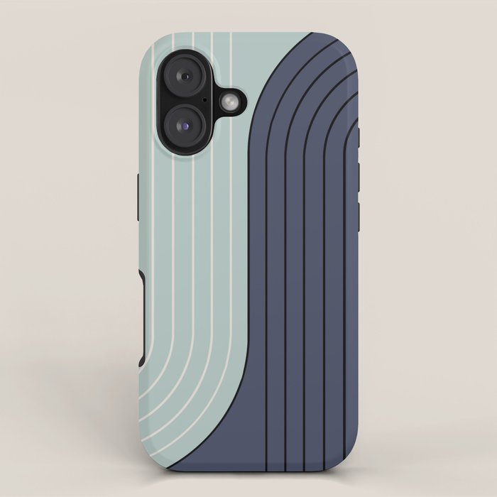 Two Tone Line Curvature XXII  iPhone Case Gallery Image 1