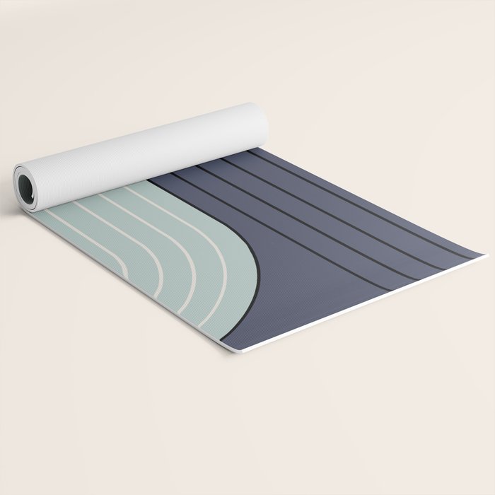 Two Tone Line Curvature XXII  Yoga Mat Gallery Image 2