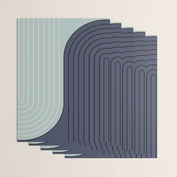 Two Tone Line Curvature XXII  Wrapping Paper Gallery Image 3