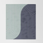 Two Tone Line Curvature XXII  Throw Blanket Gallery Image 2