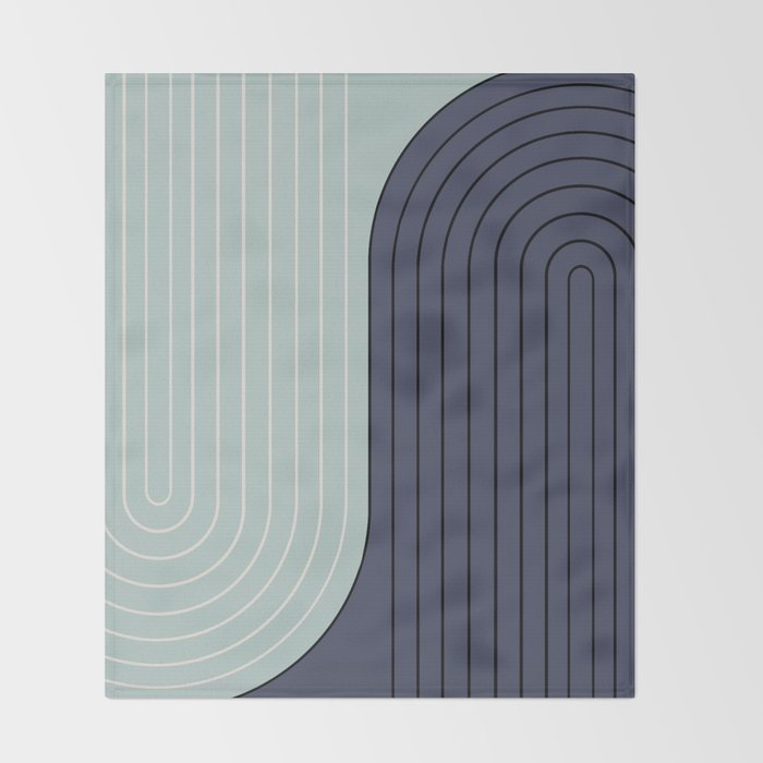 Two Tone Line Curvature XXII  Throw Blanket Gallery Image 2