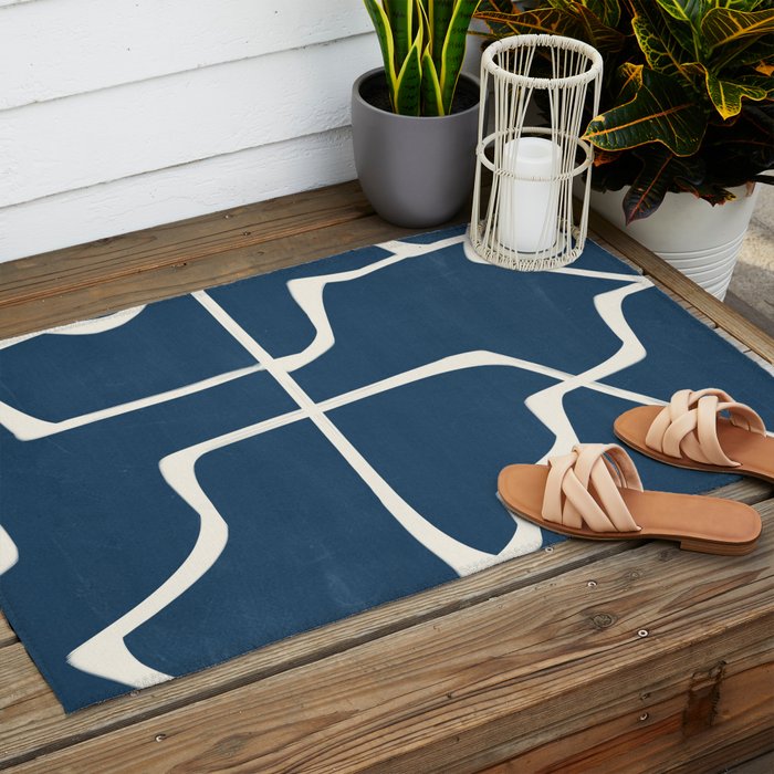 Abstract Lines 3 Outdoor Rug Gallery Image 2
