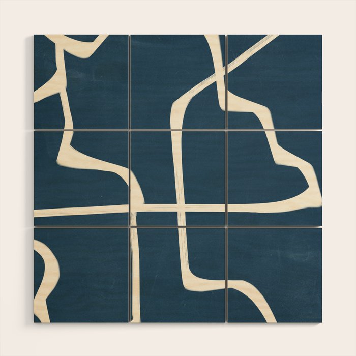 Abstract Lines 3 Wood Wall Art Gallery Image 1