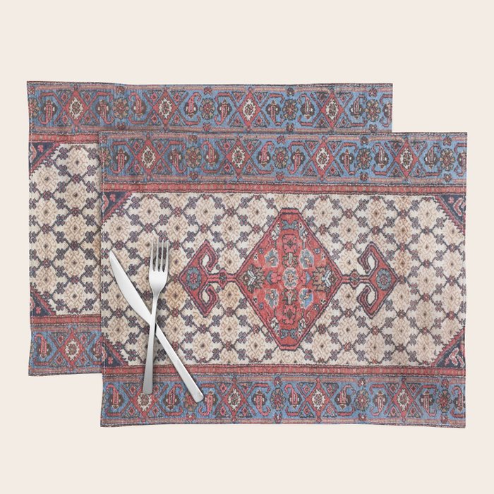 Hamadan  Antique Persian Rug Print Placemat Gallery Image 1