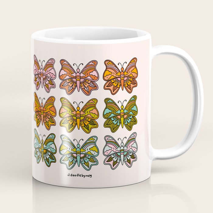 Rainbow Butterflies Coffee Mug Gallery Image 1