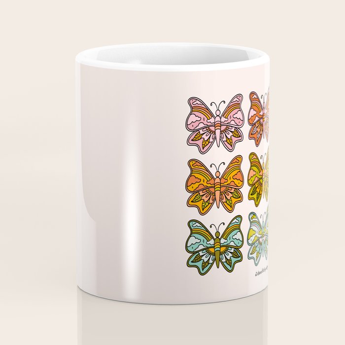 Rainbow Butterflies Coffee Mug Gallery Image 4