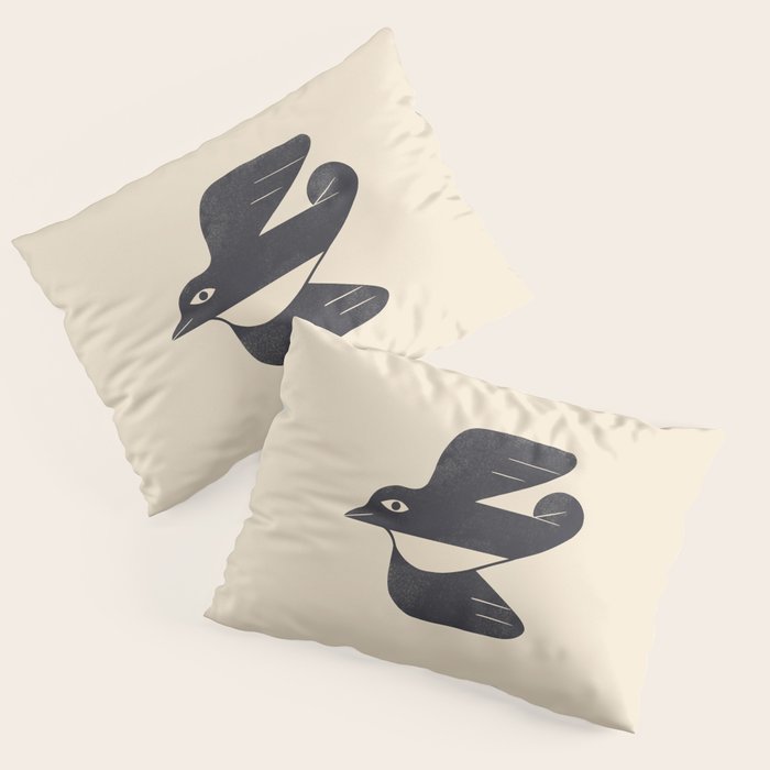 Minimal Blackbird No. 4 Pillow Sham Gallery Image 3