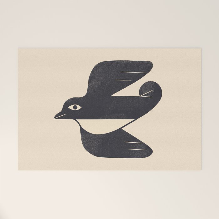 Minimal Blackbird No. 4 Welcome Mat Gallery Image 1