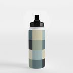 Bold Muted Checks Pattern - Large III Water Bottle Gallery Image 2