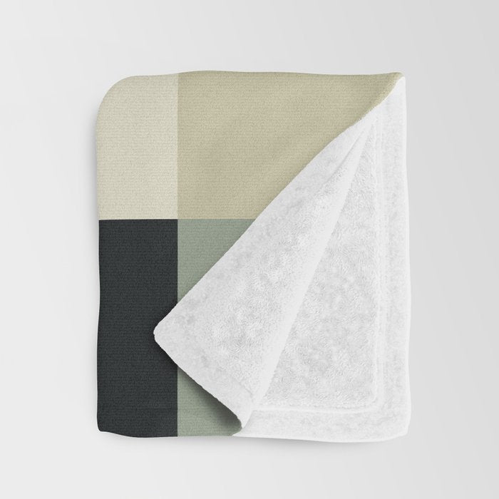 Bold Muted Checks Pattern - Large III Throw Blanket Gallery Image 3