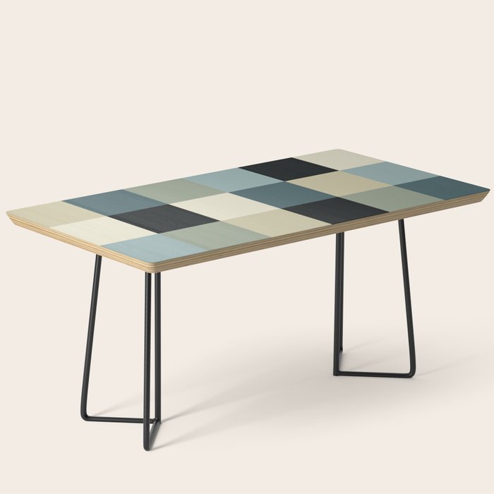 Bold Muted Checks Pattern - Large III Coffee Table Gallery Image 1