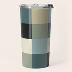 Bold Muted Checks Pattern - Large III Travel Mug Gallery Image 2