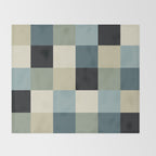 Bold Muted Checks Pattern - Large III Throw Blanket Gallery Image 2