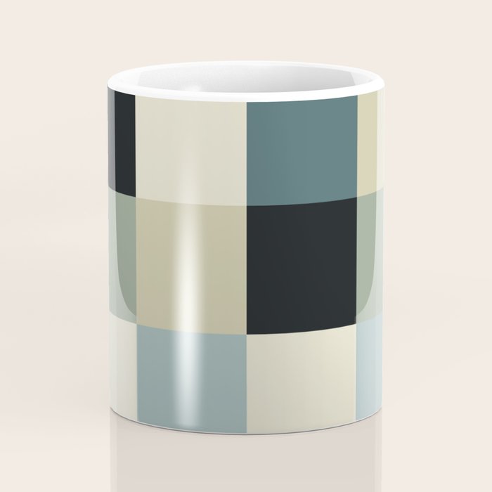 Bold Muted Checks Pattern - Large III Coffee Mug Gallery Image 4