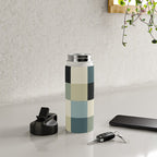Bold Muted Checks Pattern - Large III Water Bottle Gallery Image 4