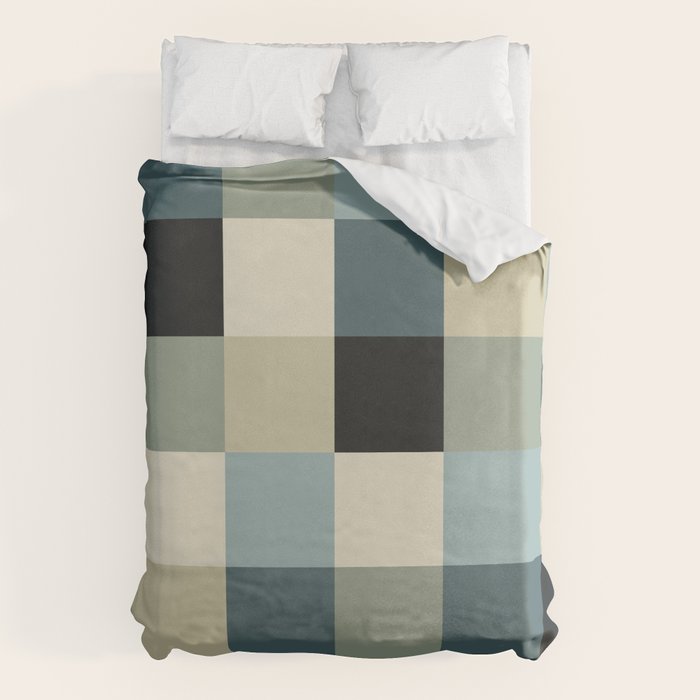 Bold Muted Checks Pattern - Large III Duvet Cover Gallery Image 6