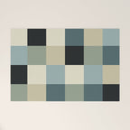 Bold Muted Checks Pattern - Large III Welcome Mat Gallery Image 1