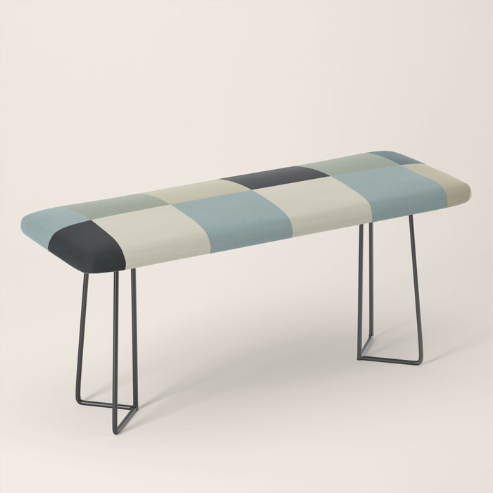 Bold Muted Checks Pattern - Large III Bench Gallery Image 1