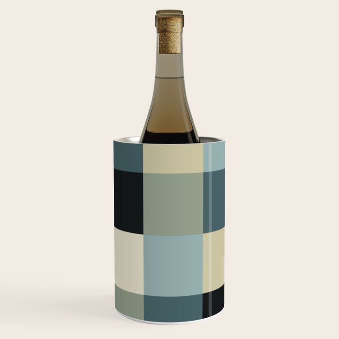 Bold Muted Checks Pattern - Large III Wine Chiller Gallery Image 3