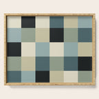 Bold Muted Checks Pattern - Large III Serving Tray Gallery Image 1