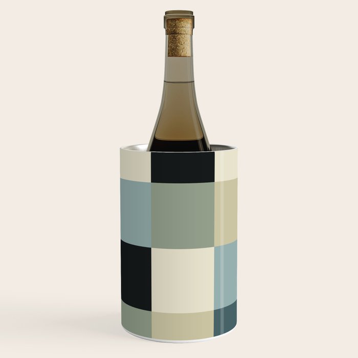 Bold Muted Checks Pattern - Large III Wine Chiller Gallery Image 2