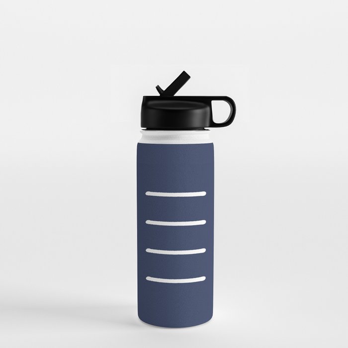 Mudcloth (Navy) Water Bottle Gallery Image 1