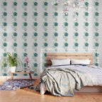 Tropical minimal / green, turquoise and gold monstera Wallpaper Gallery Image 3