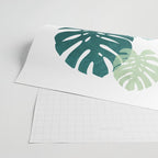 Tropical minimal / green, turquoise and gold monstera Wrapping Paper Gallery Image 2