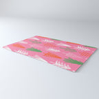 Pink christmas pine tree doodle pattern Rug Gallery Image 3