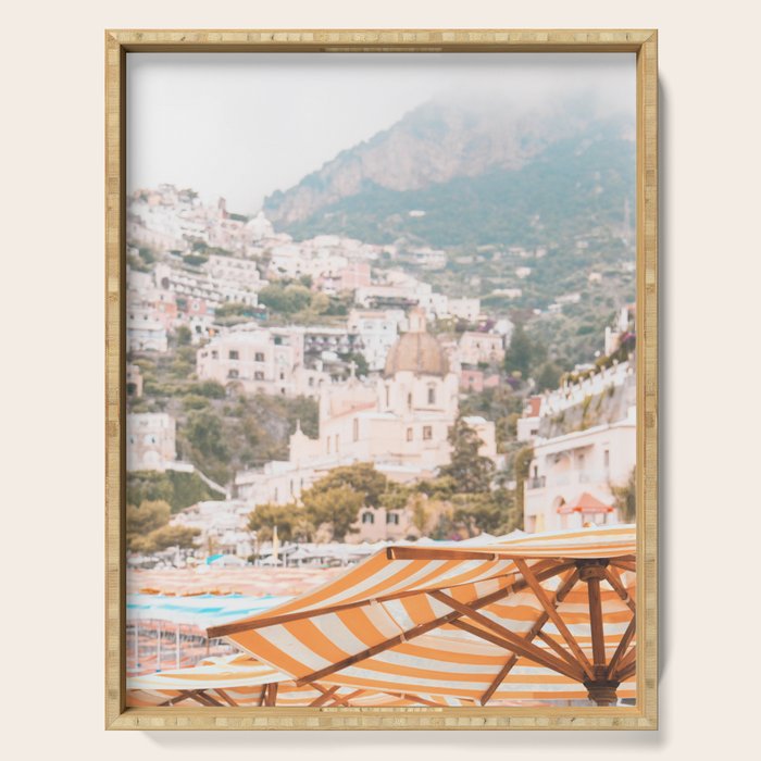 Positano, Italy Summer Time Photography Serving Tray Gallery Image 1