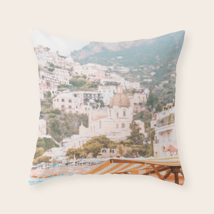 Positano, Italy Summer Time Photography Throw Pillow Gallery Image 6