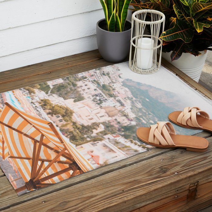 Positano, Italy Summer Time Photography Outdoor Rug Gallery Image 2