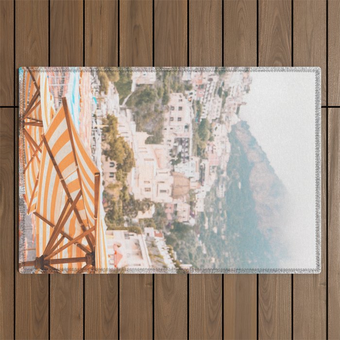Positano, Italy Summer Time Photography Outdoor Rug Gallery Image 1