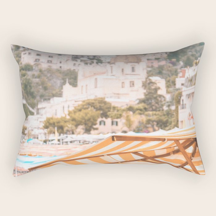 Positano, Italy Summer Time Photography Rectangular Pillow Gallery Image 2