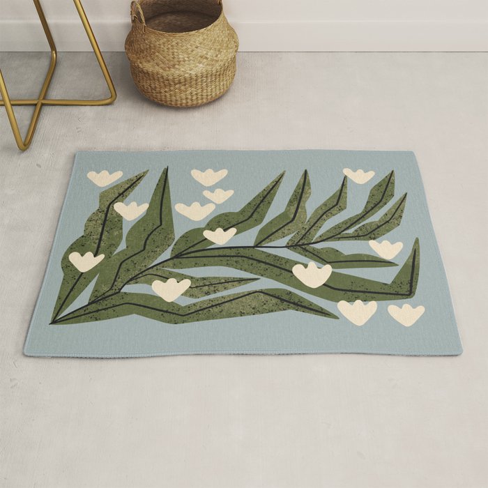 Reaching Tulips (Pale Blue) Rug Gallery Image 1