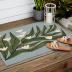 Reaching Tulips (Pale Blue) Outdoor Rug Gallery Image 2