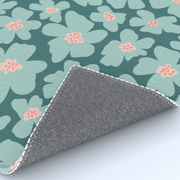 Retro Daisy - Green mood Rug Gallery Image 4