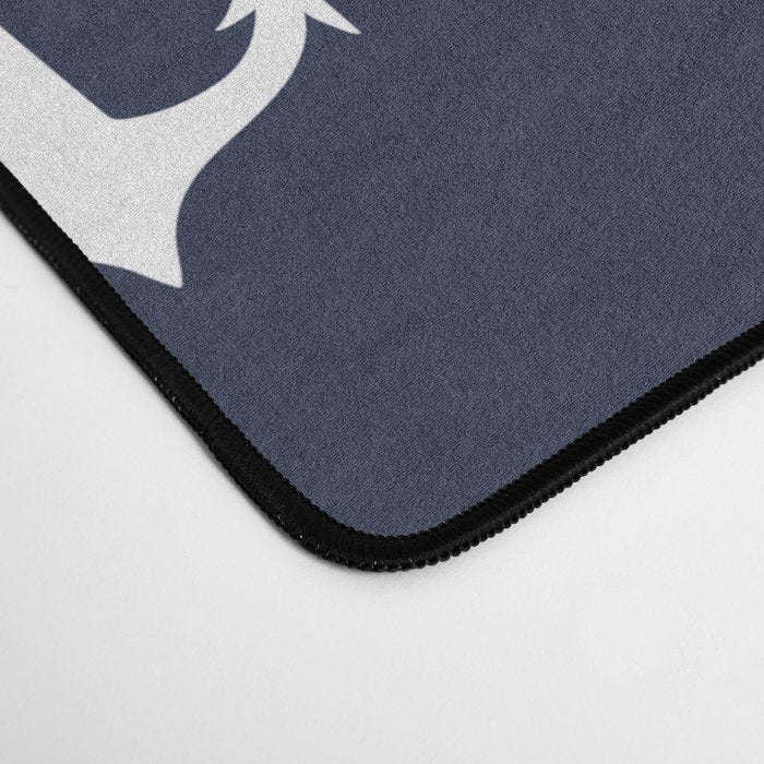 Nautical Navy Blue and White Anchors Desk Mat Gallery Image 4