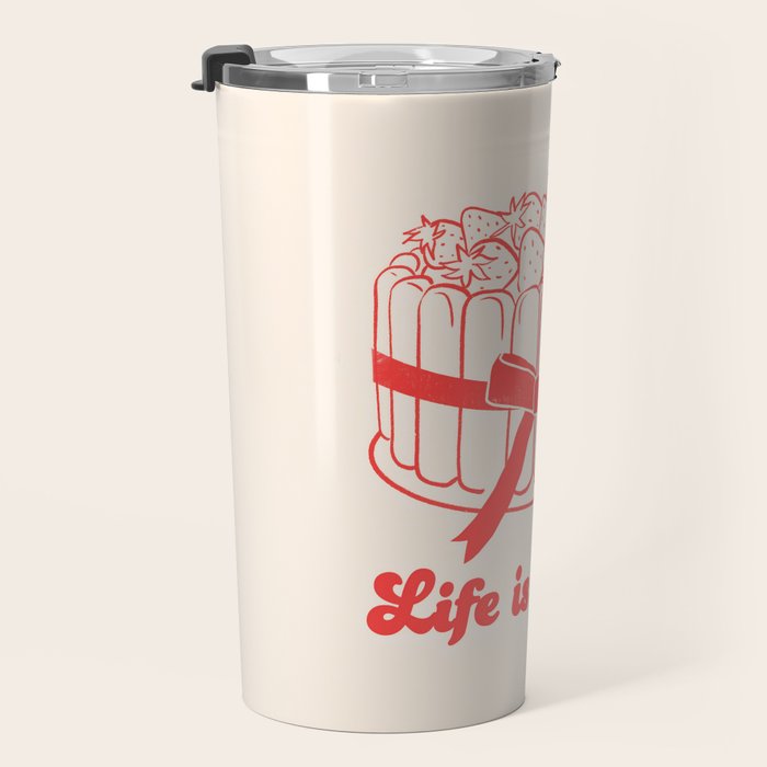 Preppy Strawberry Cake Travel Mug Gallery Image 3