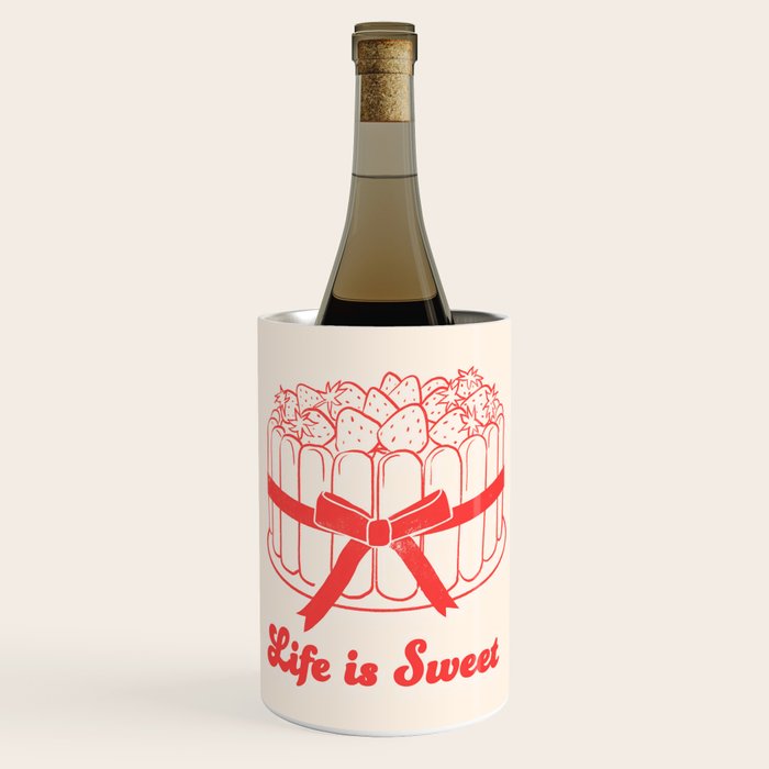 Preppy Strawberry Cake Wine Chiller Gallery Image 1