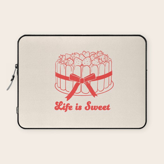 Preppy Strawberry Cake Laptop Sleeve Gallery Image 1