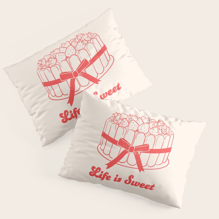 Preppy Strawberry Cake Pillow Sham Gallery Image 3