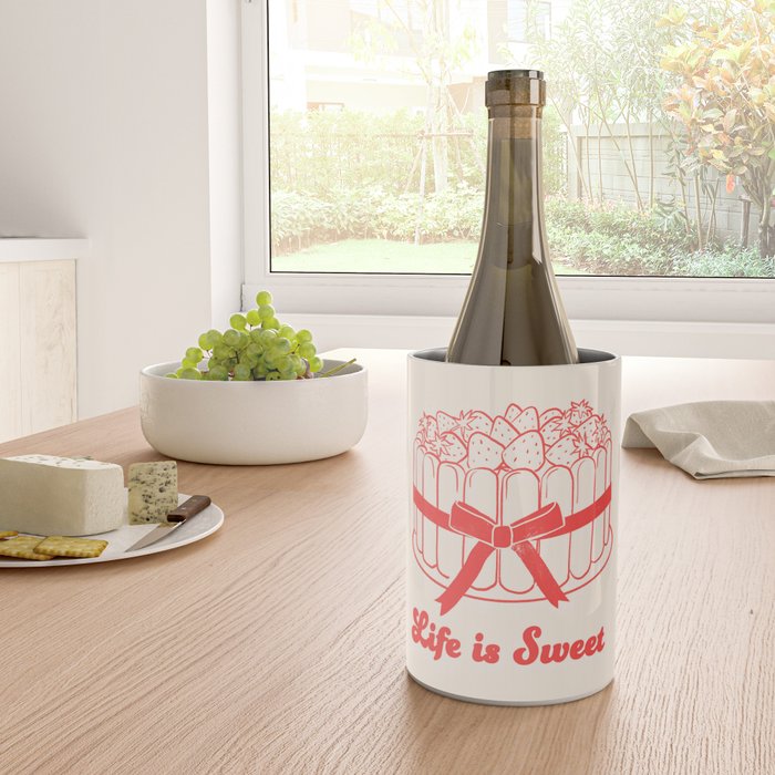 Preppy Strawberry Cake Wine Chiller Gallery Image 4