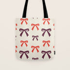 Christmas Bows Pattern Tote Bag Gallery Image 1