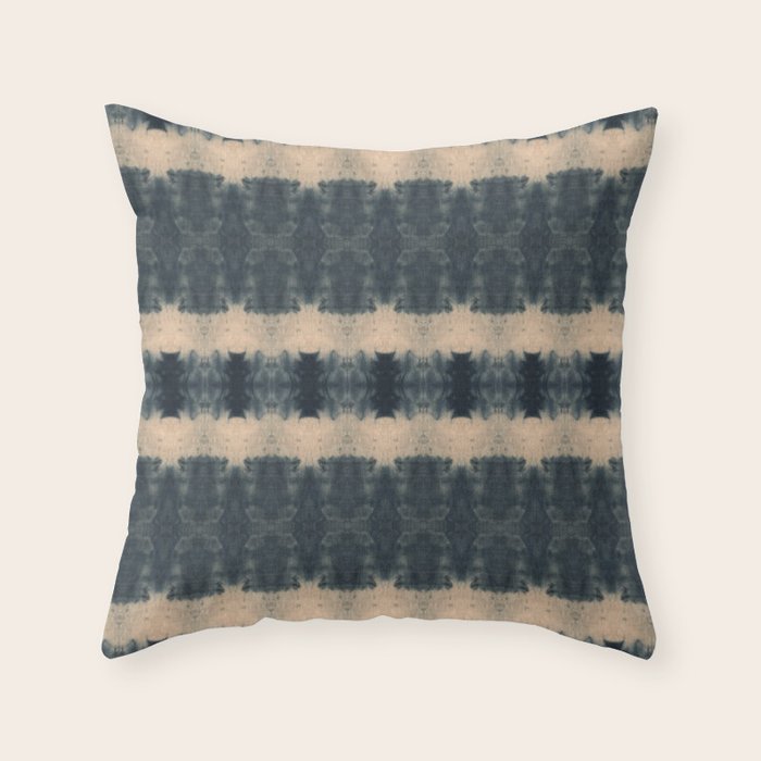 Shibori Shades of Indigo Throw Pillow Gallery Image 6