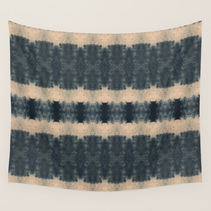 Shibori Shades of Indigo Wall Tapestry Gallery Image 1
