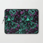 Floral and Snake Night Laptop Sleeve Gallery Image 1