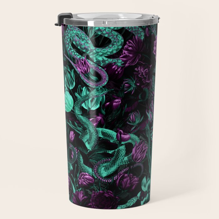 Floral and Snake Night Travel Mug Gallery Image 3