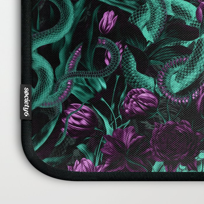 Floral and Snake Night Laptop Sleeve Gallery Image 3