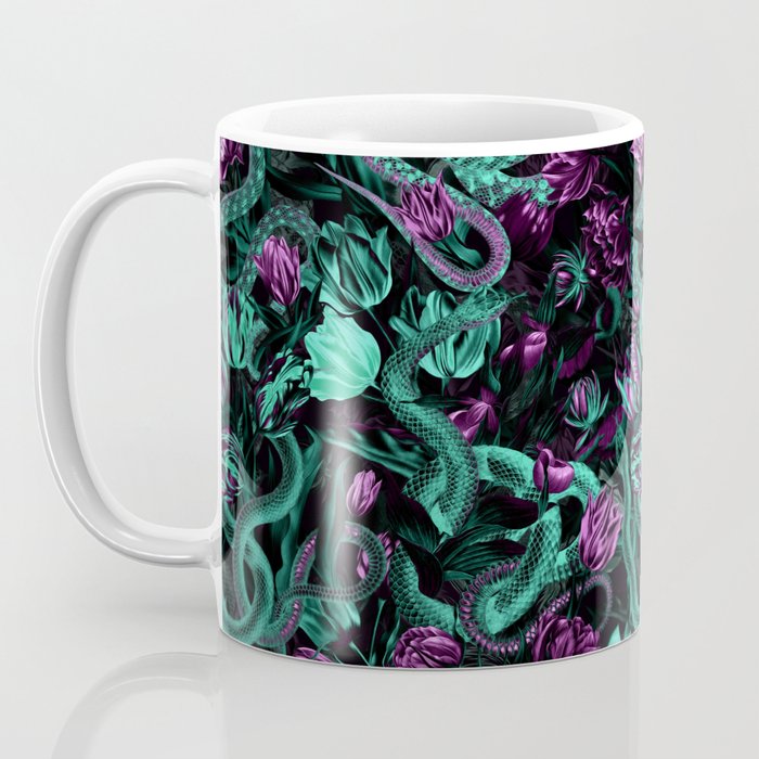 Floral and Snake Night Coffee Mug Gallery Image 3